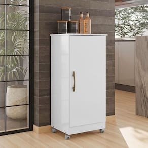 Armário Multiuso Baixo com Rodizios 49x102cm Lirio Moval Branco