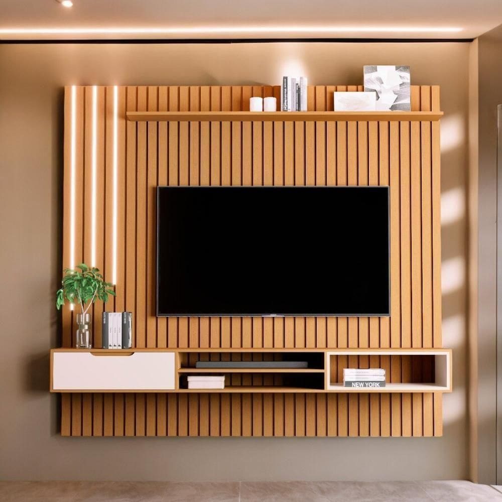 Home Para Tvs 85 Tucumã 2.3 Nature Com Led Jb Móveis