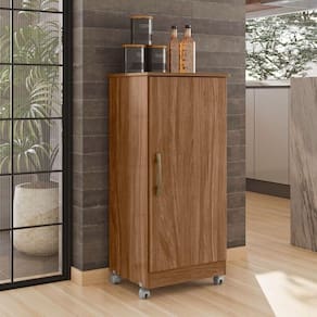 Armário Multiuso Baixo com Rodizios 49x102cm Lirio Moval Naturale
