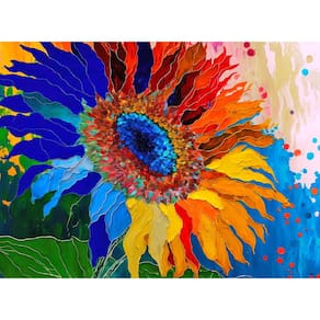 Quebra-cabeça Cross & Glory Sunflower Kaleidoscope 1000 unidades