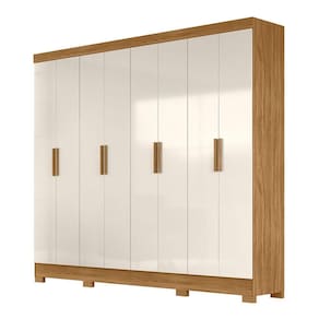 Guarda Roupa Grande de Casal 236x212cm Diplomata Moval Freijó Off White