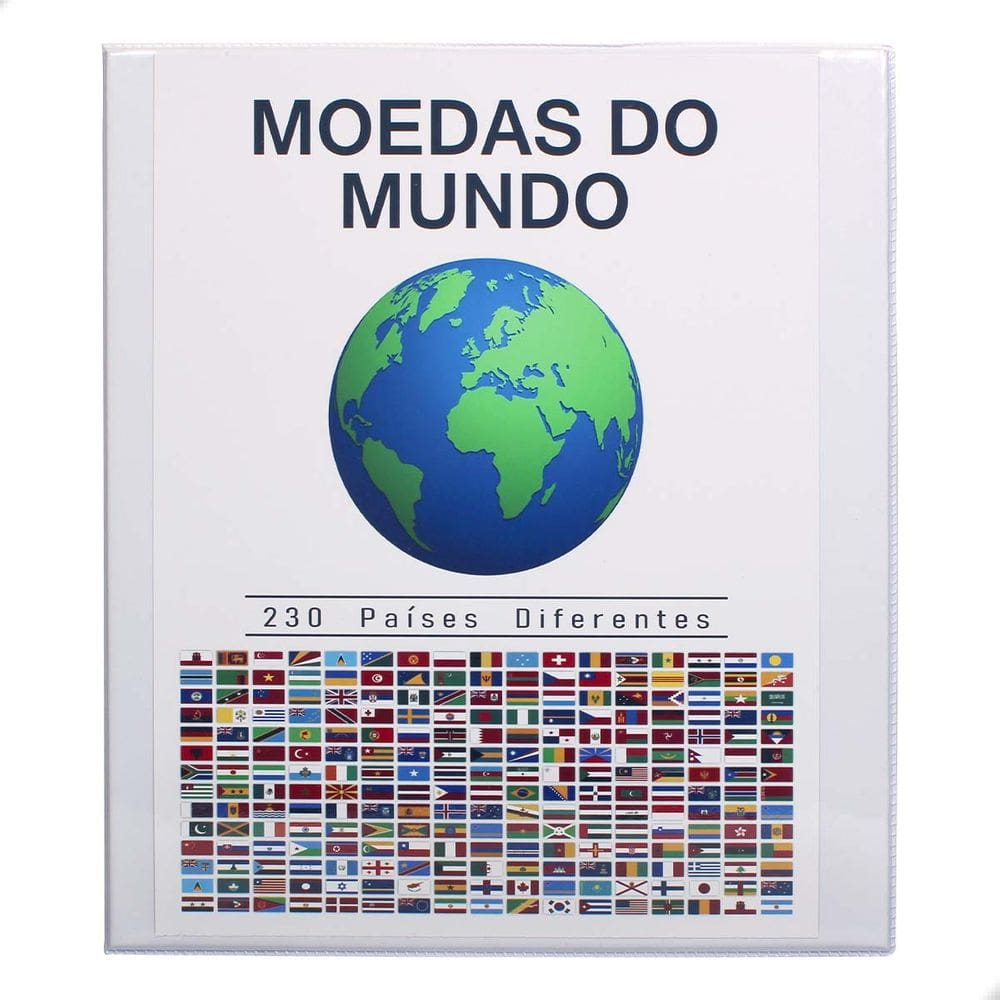 Álbum para Moedas de 230 Países com Adesivos