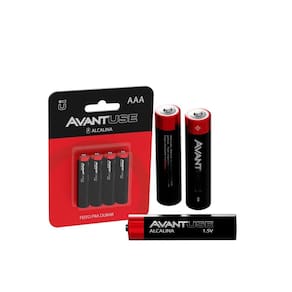 Pilha Avant Use Alcalina Palito AAA - Embalagem com 4 Unidades