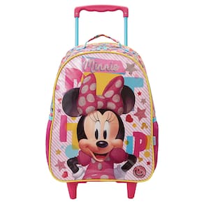 Mochila com Rodas 40cm Escolar 16 Minnie Pink Xeryus 13190