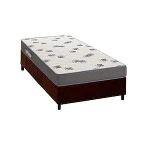 Conjunto Box Solteiro: Colchão Espuma Ortobom D33 Light Saúde + Base CRC Suede Brown (88x188)