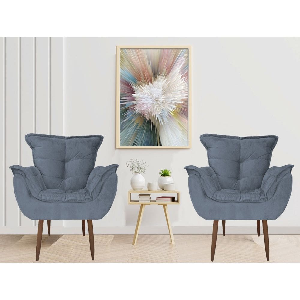 Poltrona Decorativa Parana Para Sala Confortável Grafitte