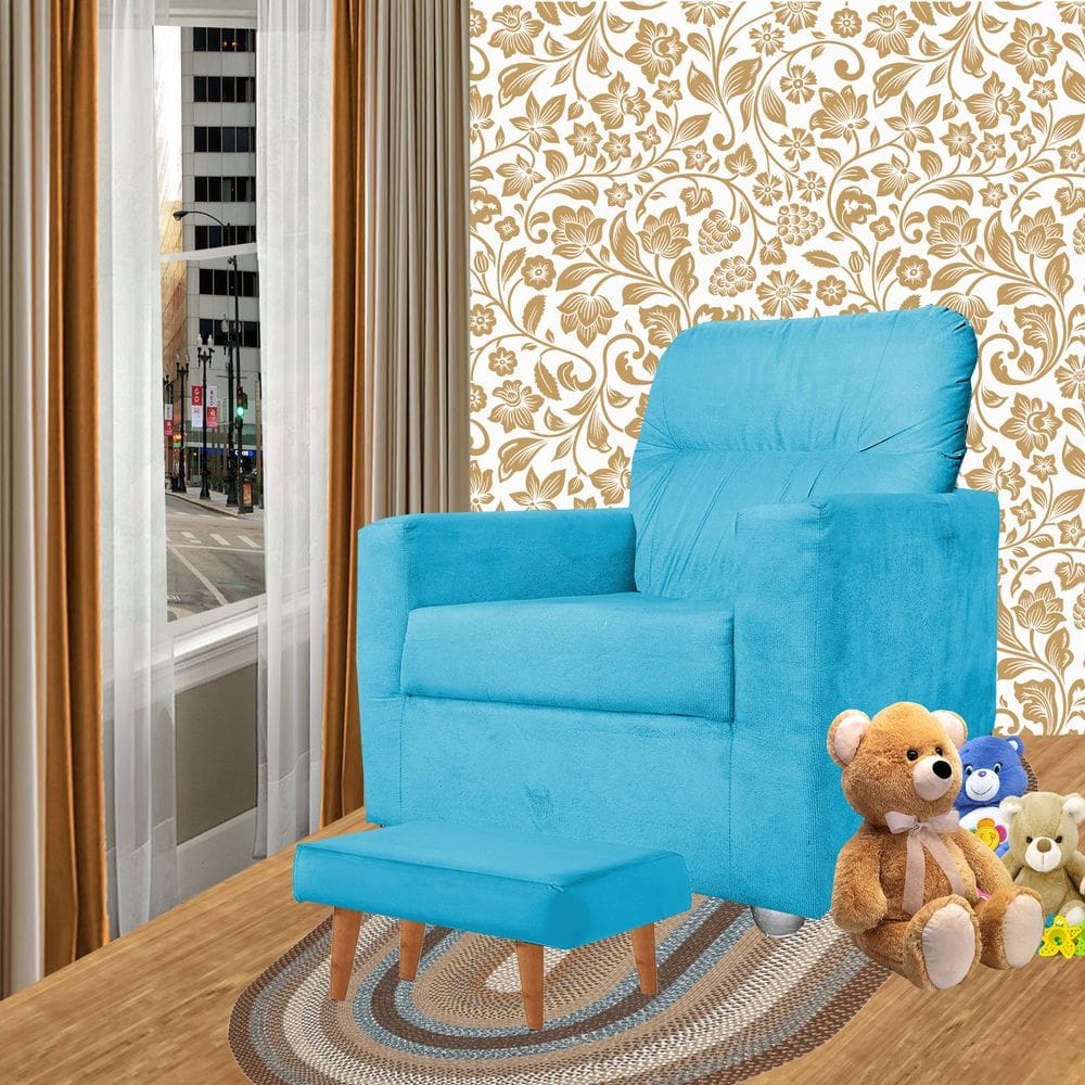 Poltrona De Amamentação Aconchego Nubia Turquesa