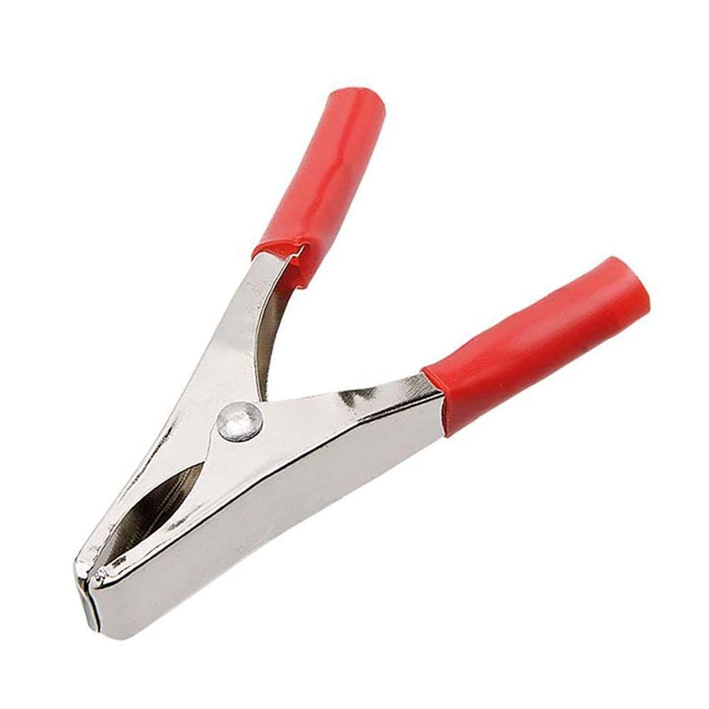 Garra Jacaré Bateria Grande 50a - 10 Cm - Vermelha