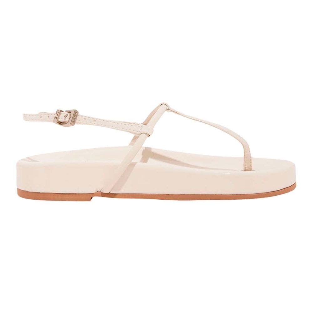 Sandália Papete Santa Lolla Verniz Off White