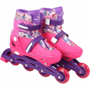 Patins BBR Toys Disney Princesas Inline Kit de Proteção Infantil 36/39