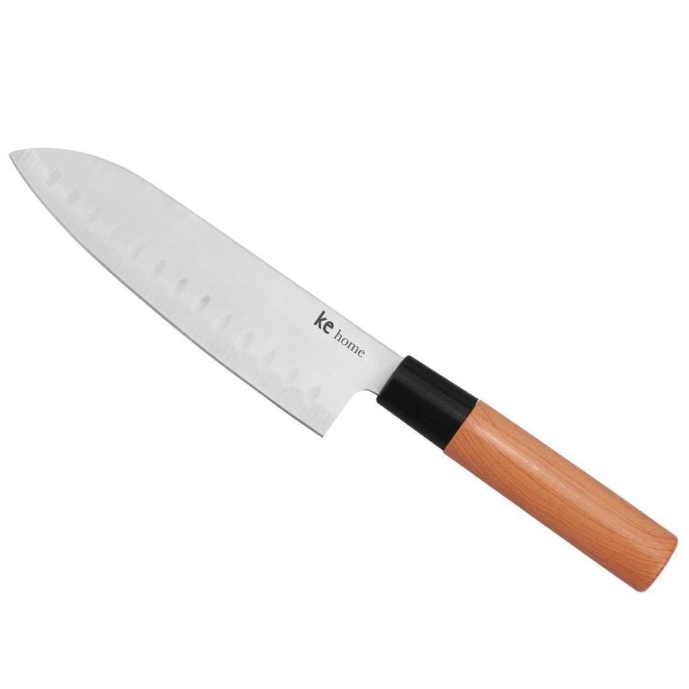 Faca Santoku Japan Sulcos Lâmina Aço Inox Chef