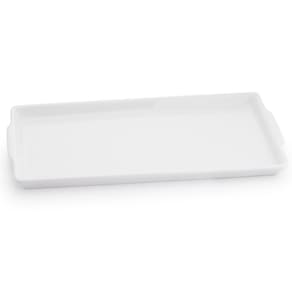 Bandeja De Porcelana Retangular 19 X 37 Cm Travessa Rasa