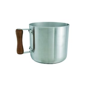 Caneca Alumínio Leiteira Canecão Fervedor Cabo Madeira 2,5 L