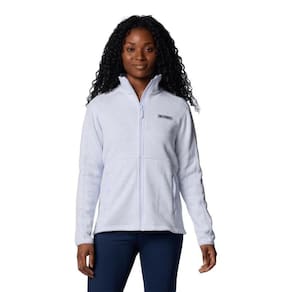 Jaqueta Columbia Sweater Weather Full Zip II Snowdrift Branco/Lilás Feminina