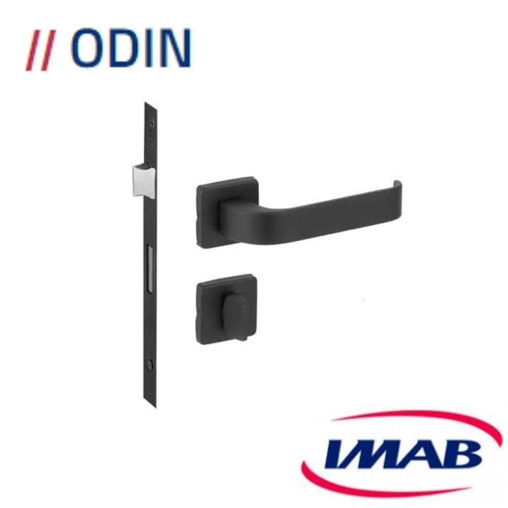 Fechadura Odin Banheiro Preto Fosco Imab Máquina 40Mm