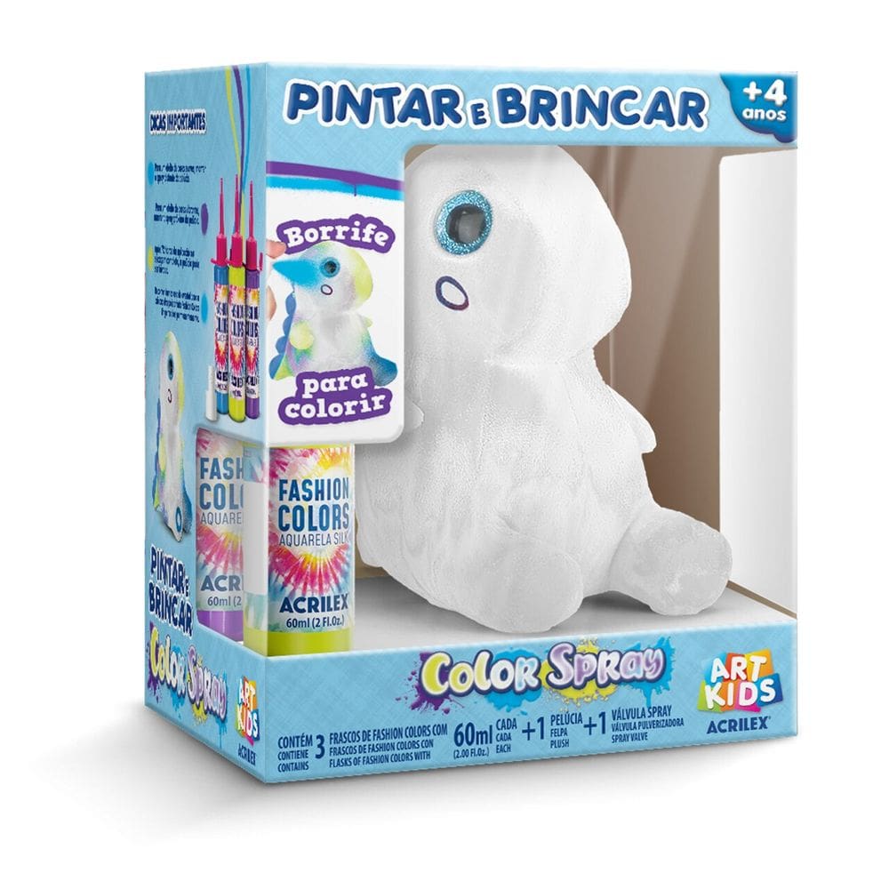 Pelucia Para Pintar E Brincar Borrife Para Colorir Acrilex