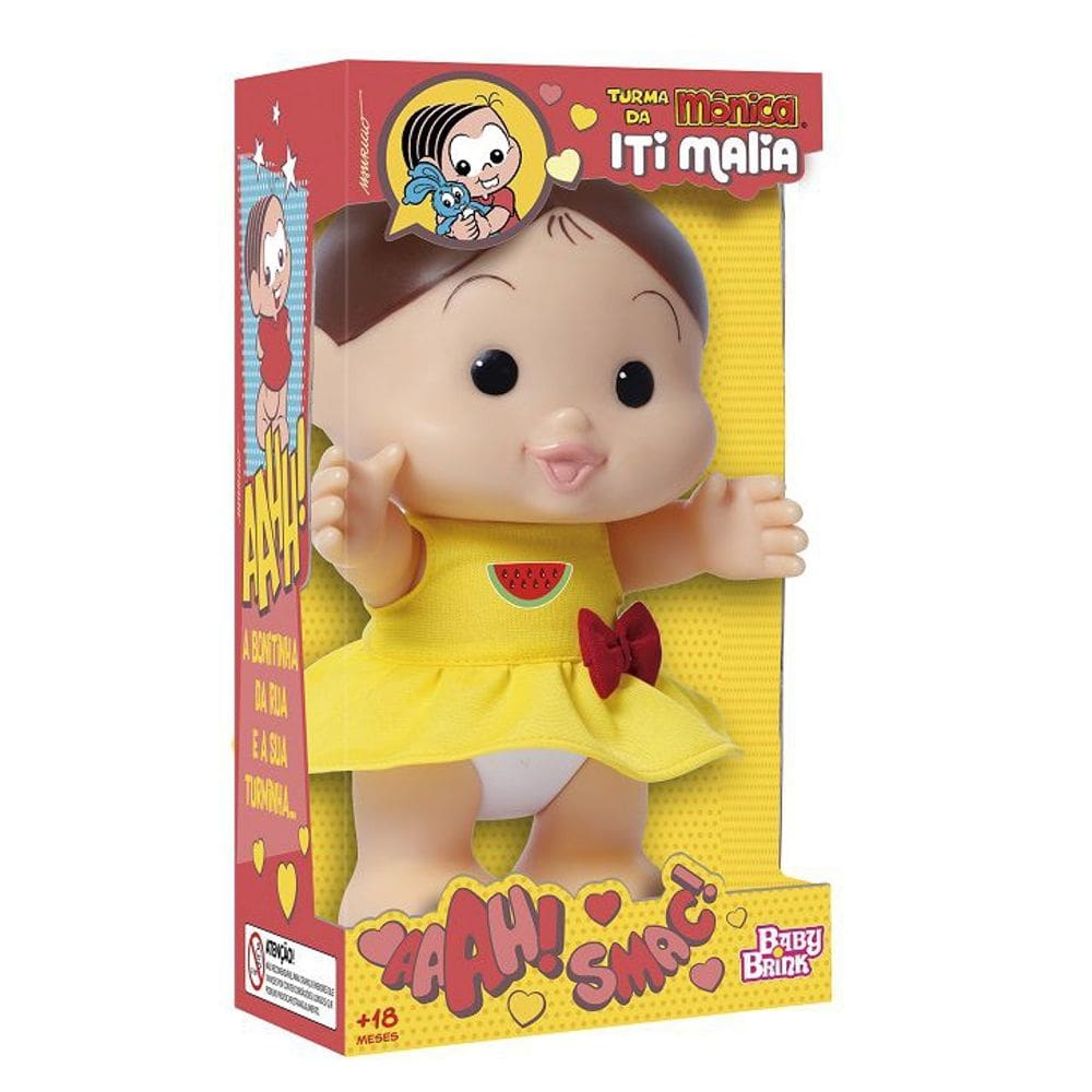 Boneca Magali Turma Da Mônica Baby Brink Iti Malia 23 Cm