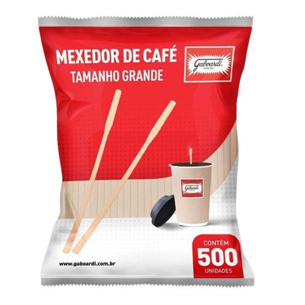Mexedor / Palheta De Madeira Para Café 15Cm Pacote Com 500