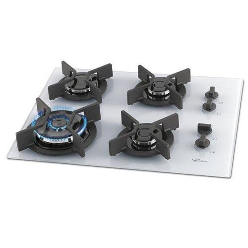 imagem-Fogão Cooktop Fischer 4 Bocas Tripla Chama Infinity Branco 2