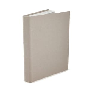 Livro Caixa Com Revestimento Em Linho Cinza Pequeno