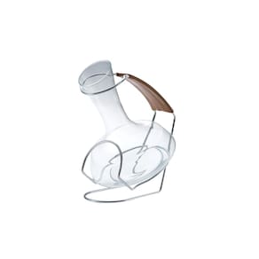 Decanter de Vinho 900ml com Suporte Cromado Decantador Forma