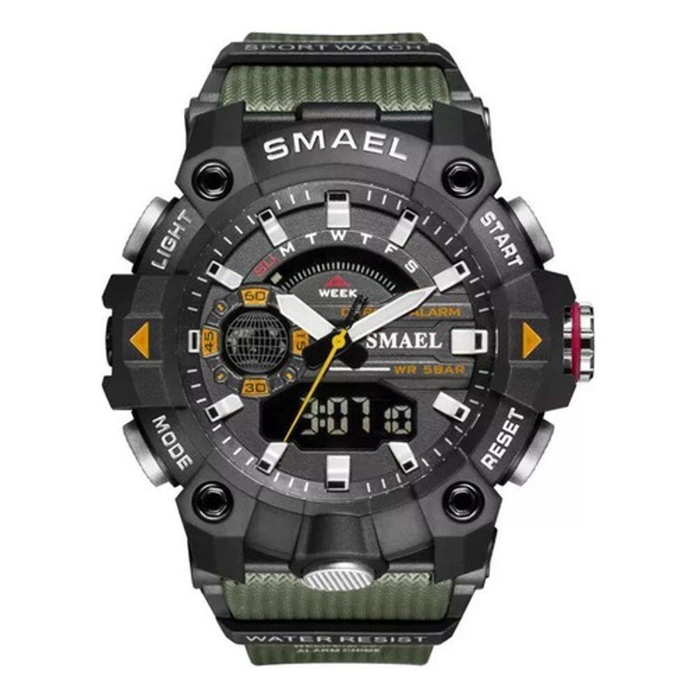 Relógio Masculino Smael Estilo Militar 8040 Verde