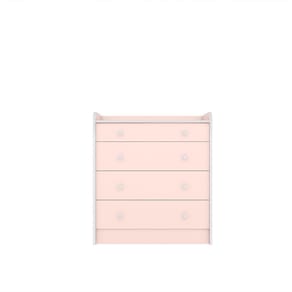 Cômoda P/ Roupas Quarto Infantil Bebê C/ Trocador 4 Gavetas Doce Sonho 2523