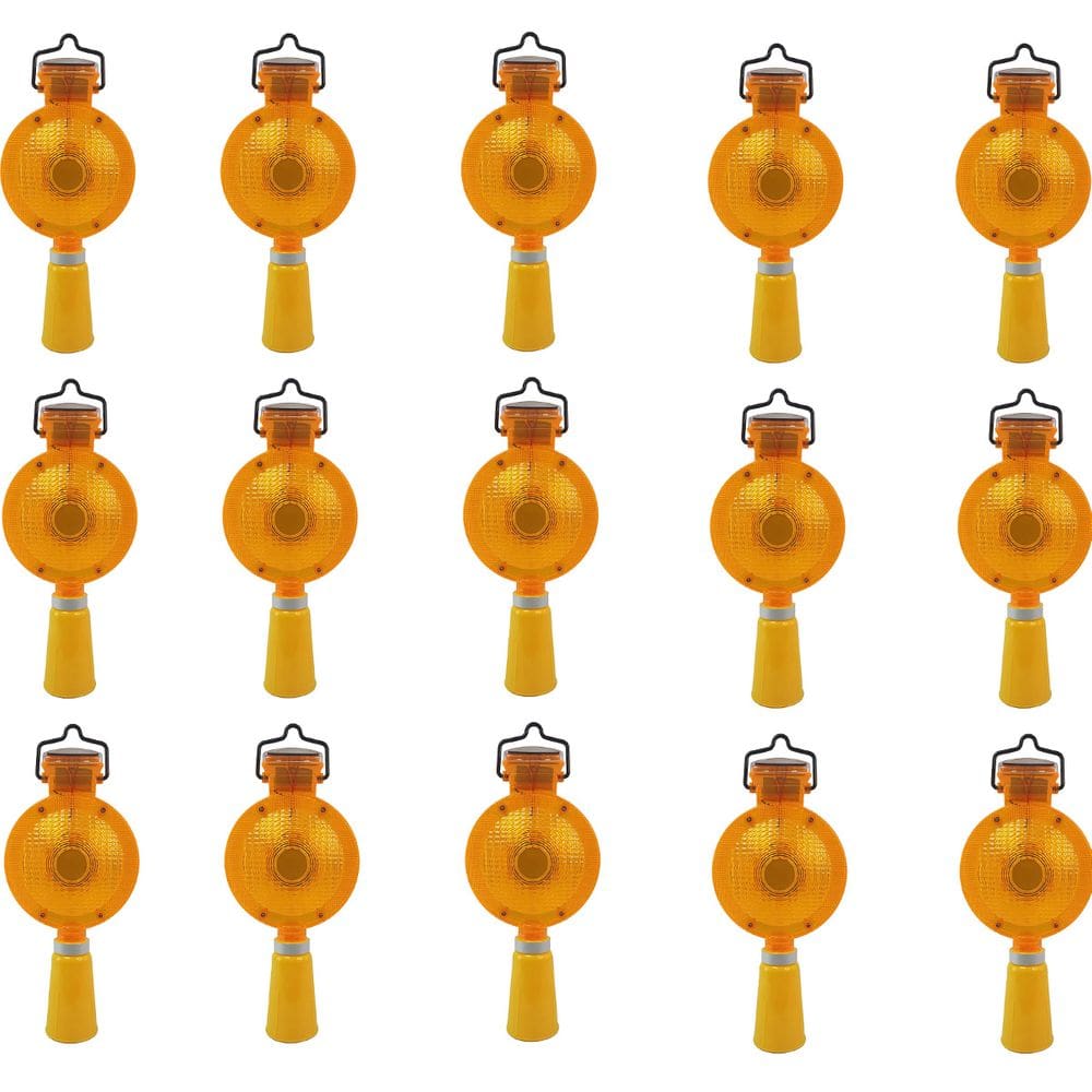 Sinalizador Viario Solar Cone Kit 15 Uni Sinalizaçao Rodovia Estrada Rua Evita Acidentes