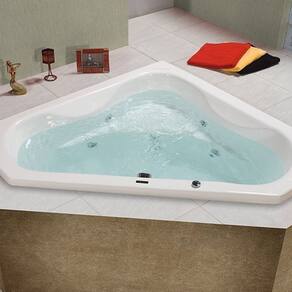 Banheira de Hidromassagem Quantum em Gel Coat Gran Luxo com Aquecedor 135 Cm - Volume Ideal 250 Litr - 220V