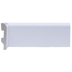 Rodapé de Poliestireno 7cm X 15mm Redondo 2,4 Metro Linear - caixa com 2,4 m - Branco