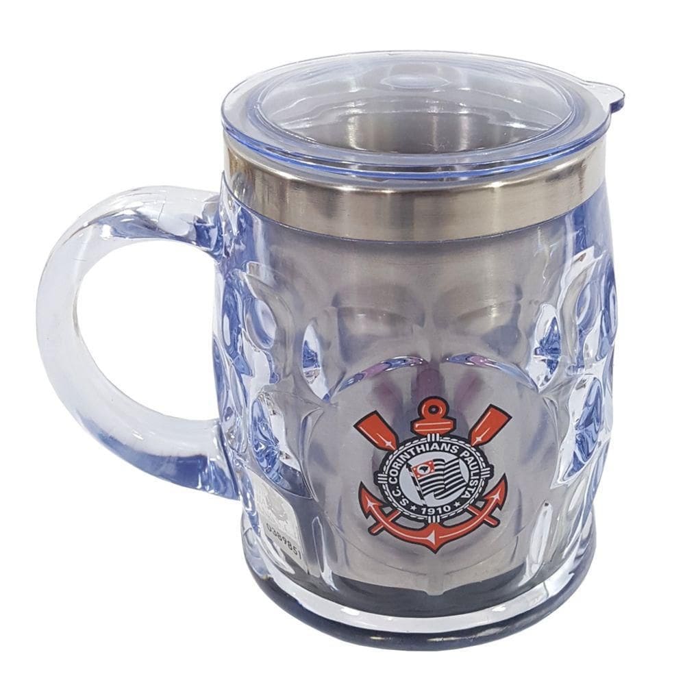 Caneca Term. Chopp Corinthians Com Tampa 500 Ml - Mileno