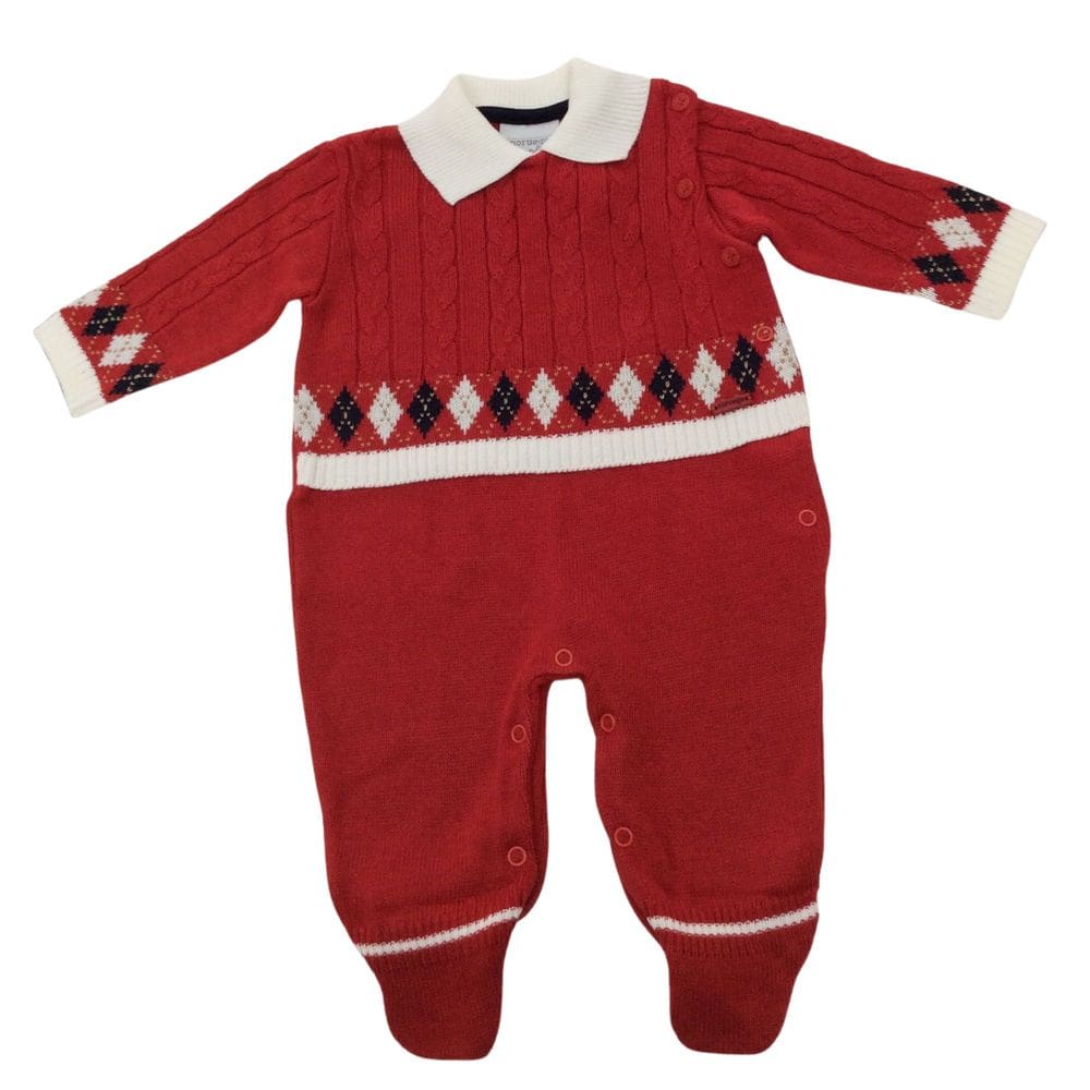 Macacão Tricot Masc Noruega Vermelho