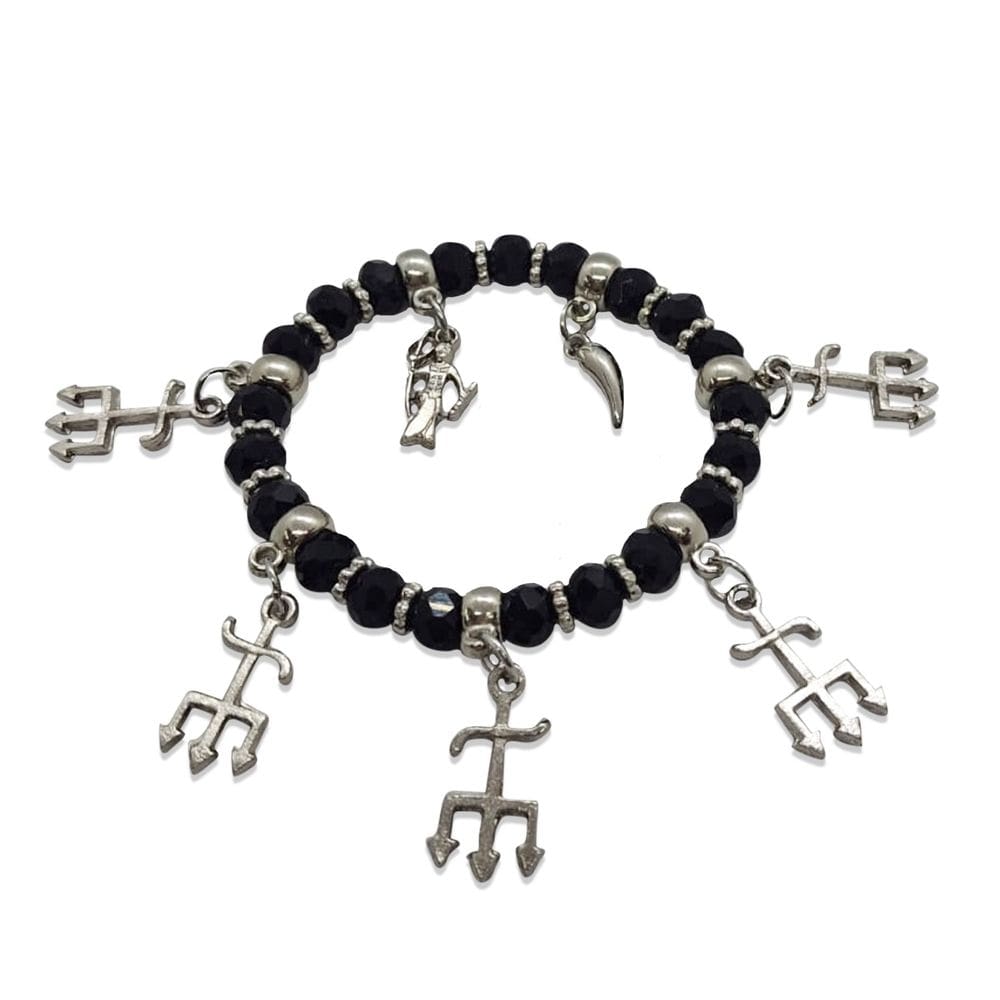 Pulseira Exu Orixás Umbanda Candomblé Ajustável Preto