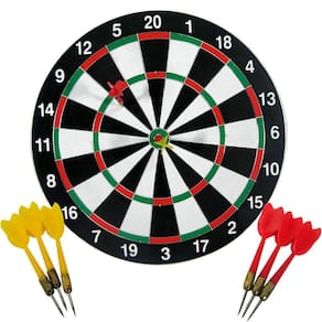 Jogo De Dardos Tabuleiro Alvo Duplo 38Cm 6 Dardos
