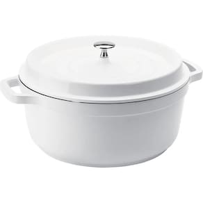 Caçarola 29,5Cm Revestimento Cerâmica Branca 6,8L