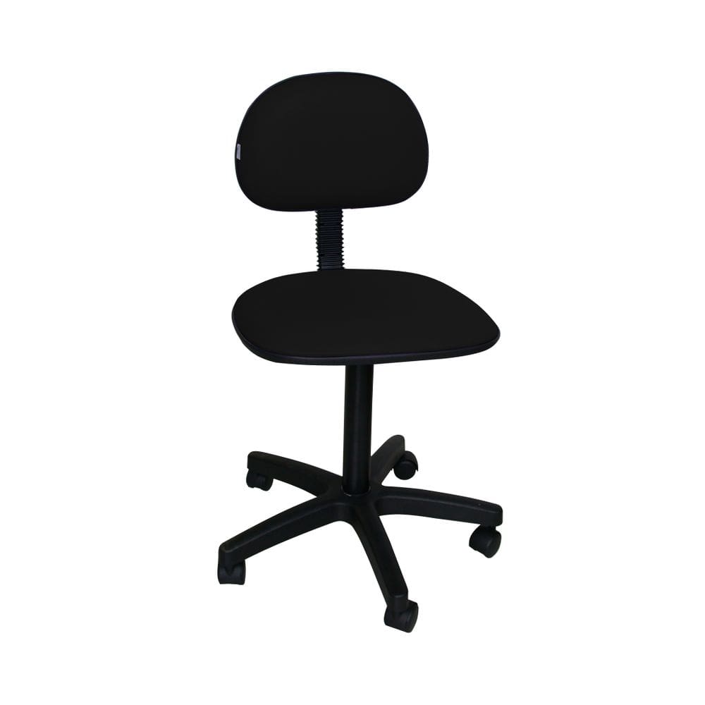 Cadeira de escritório secretária laminada pistão fixo preto