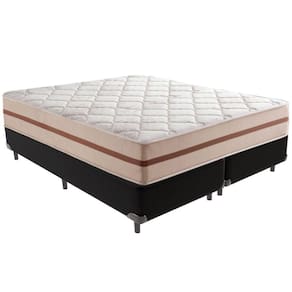 Cama Box Preto E Colchão Classic 26 Cm Molas Ensacadas King Anjos