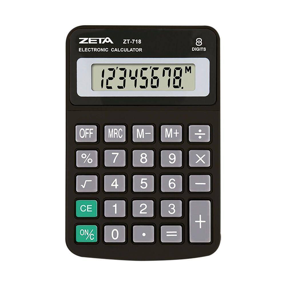 Calculadora De Mesa Zeta Zt718 8 Digitos Preta