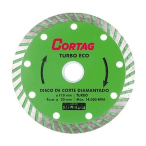 Disco De Corte Diamantado Turbo Eco 110mm - Cortag