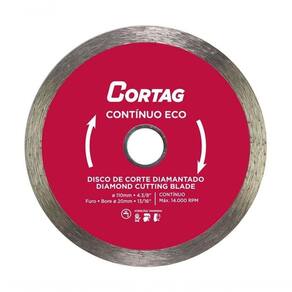 Disco De Corte Diamantado Contínuo Eco 110mm - Cortag
