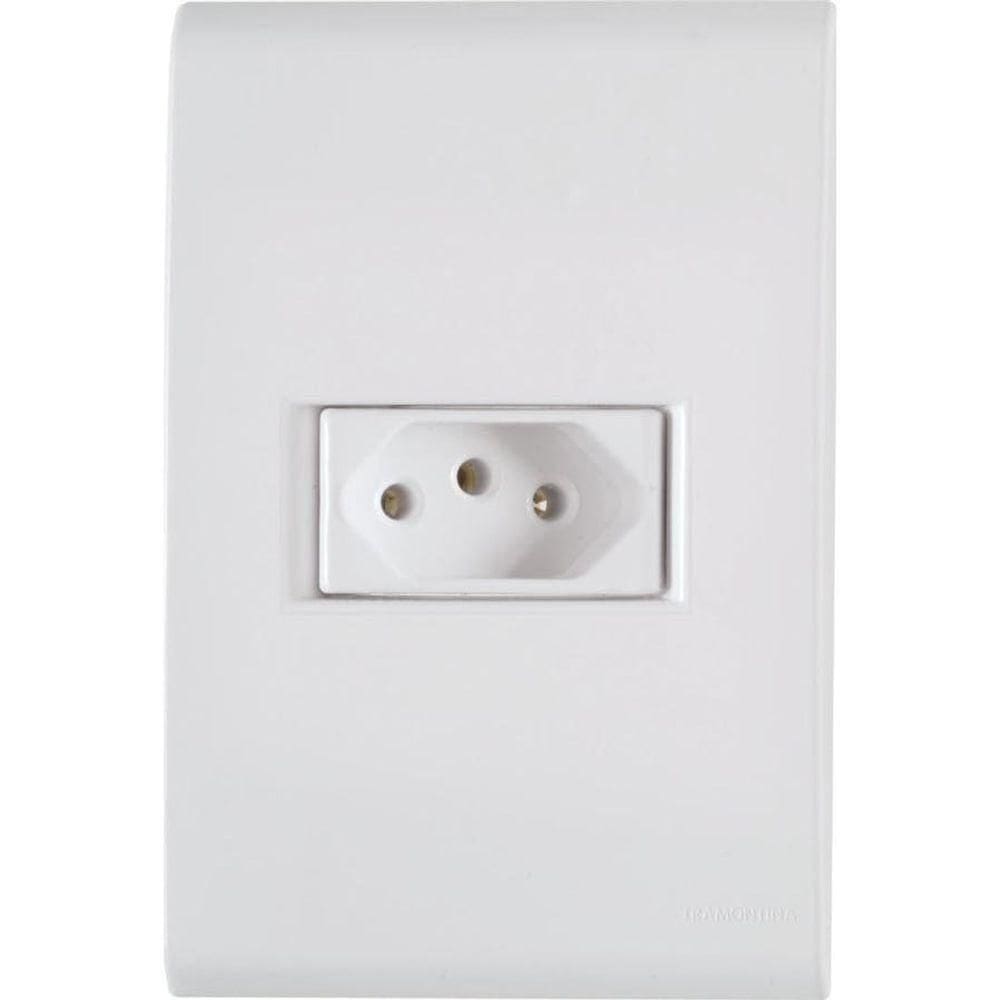 Conjunto 4x2 2p+t Liz 10a 250v Branco - Tramontina