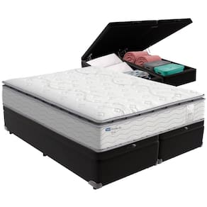 Cama Box Baú E Colchão Amsterdã Molas Ensacadas Queen Probel Queen Preto