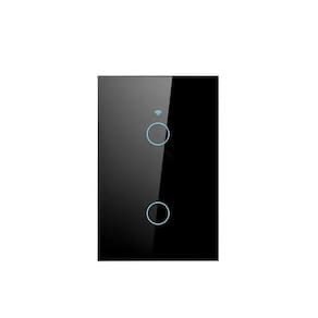 Interruptor Inteligente Preto Wifi 2 Botoes Touch Avant Neo