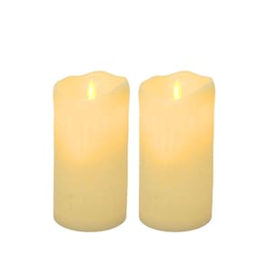 Jogo 2 Velas Eletrônica LED Efeito Moving Realista 14cm x 7,5cm - Bela Flor