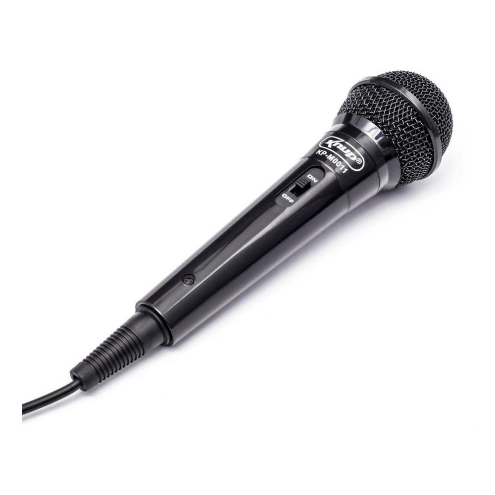 Microfone Com Fio Karaokê Gravações Knup Kp-M0011 Dinâmico Homologação: 37062009020