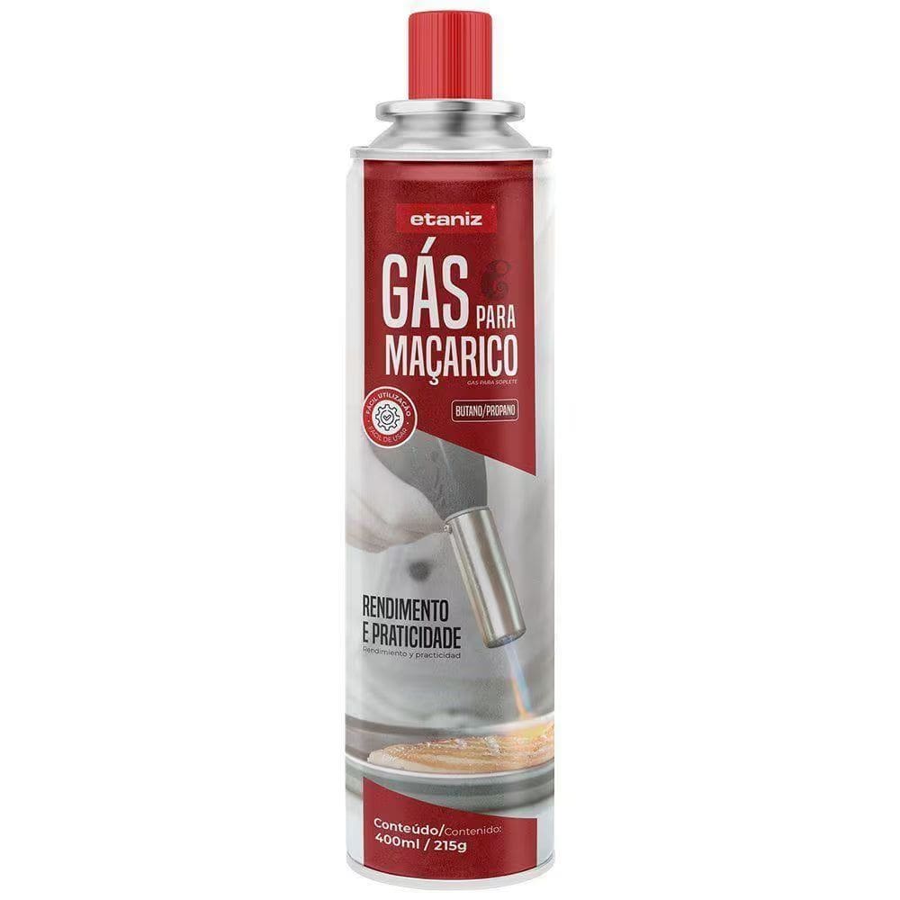 Cartucho de Gás Refil para Maçaricos e Ferramentas 400ml/215g Etaniz