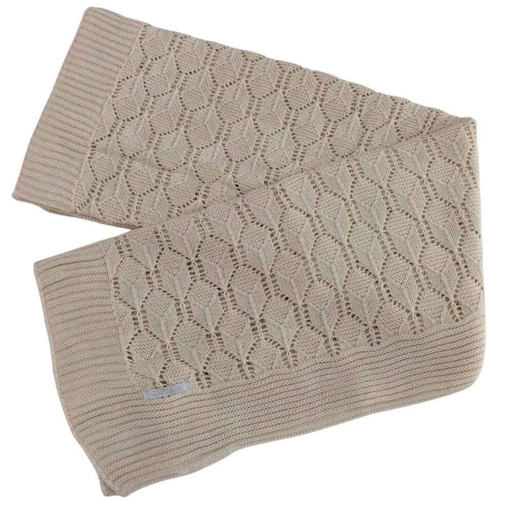 Manta Tricot Unissex Noruega Bege