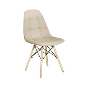 Cadeira De Jantar Eiffel Botone Pu Nude Rivatti