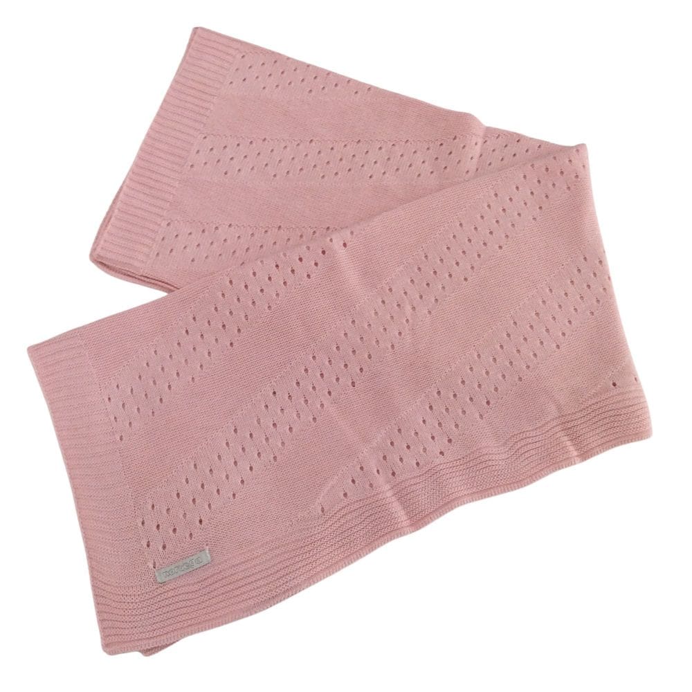 Manta Tricot Fem Noruega Rosa