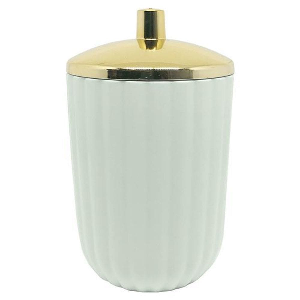 Porta Algodão/Cotonete Paramount Branco 12,5x8cm Plástico